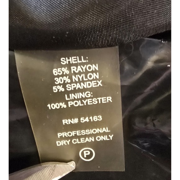 Calvin Klein Women's Black Velvet Blazer Gold Zippers Size 8 - Picture 9 of 14